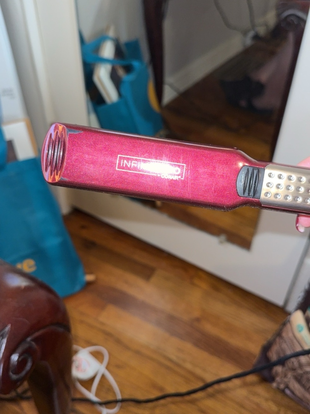 Ceramic Hair Straightener - Metallic red